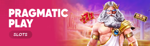 Winbox Pragmatic Play slots banner with Zeus-themed artwork and classic symbols